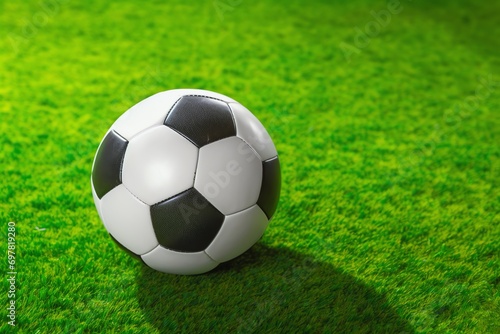a football ball on grass © Pavel22