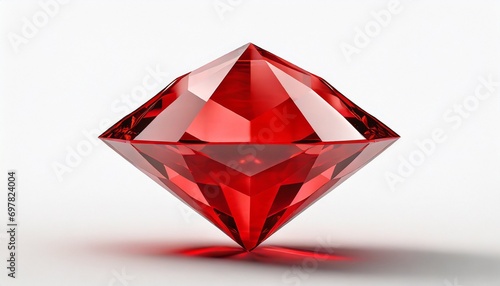 Big dimond red color, white background