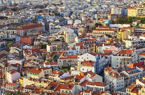 Portuguese Coastal Legacy: Aerial Tapestry of Old Town and Ocean