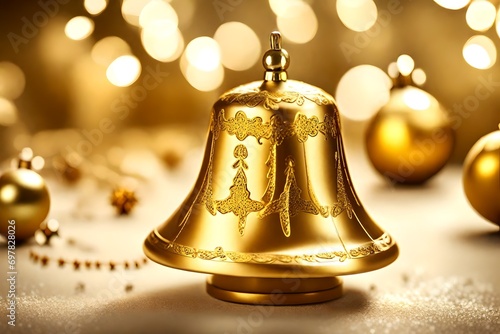 golden christmas bell