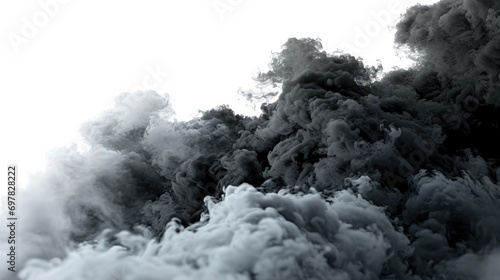 A black and white photo capturing smoke in the air. Suitable for various creative projects and designs