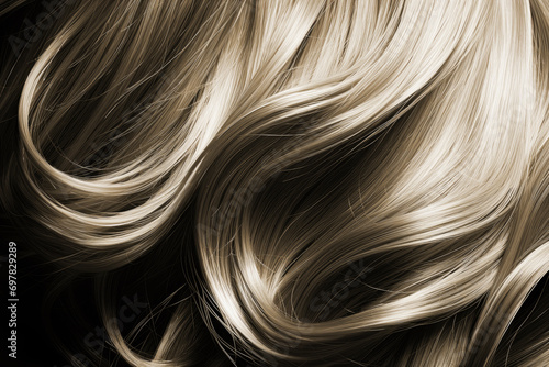 The texture of curly Russian hair close-up