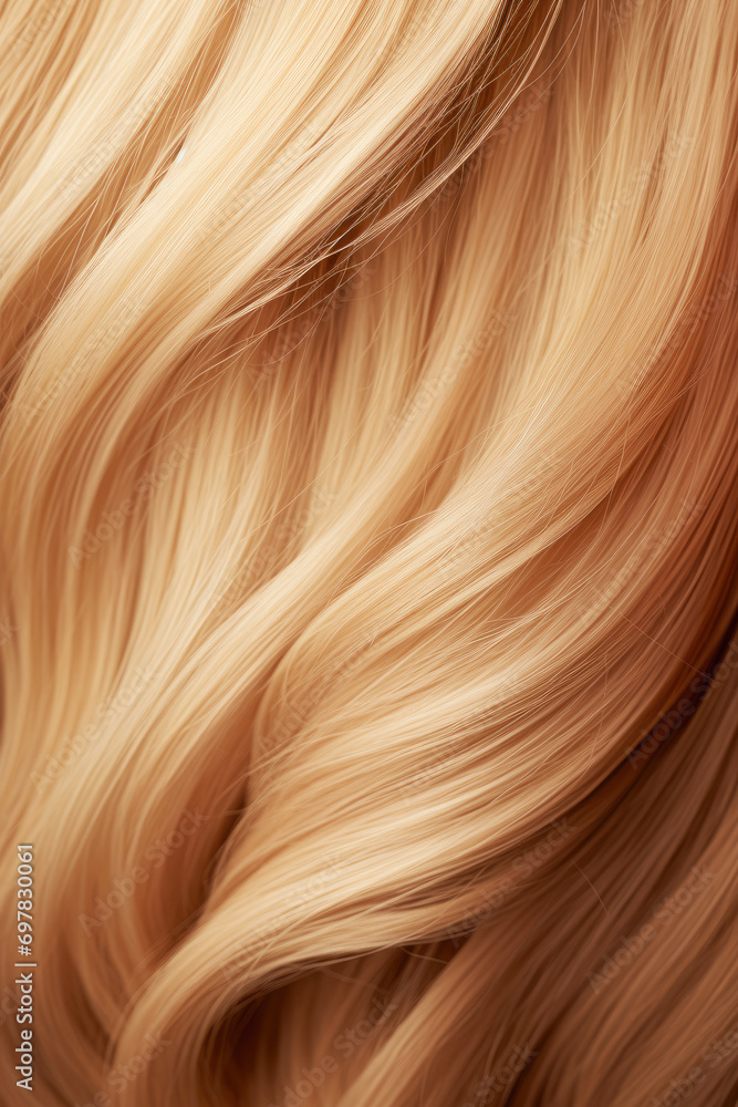 Close-up texture of blonde curly hair Close-up texture of blonde curly hair