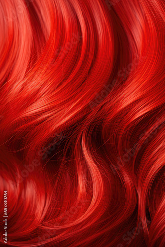 Close-up texture of red  red hair.