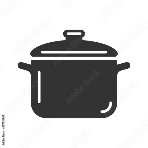 Cooking pot icon. Vector illustration