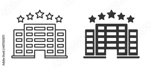 Five star hotel icon. Vector illustration
