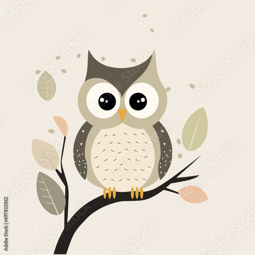 owl sitting on branch