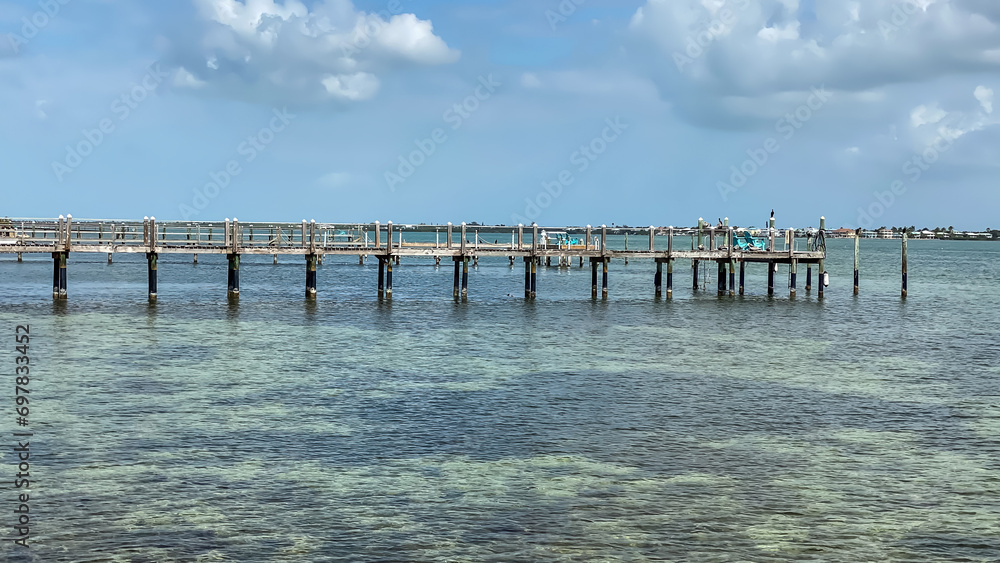 Pier on South Pine Channel in Florida Pier on South Pine Channel in Florida