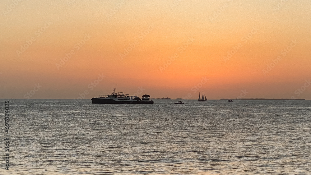 Sunset at Mallory Square in Key West Florida