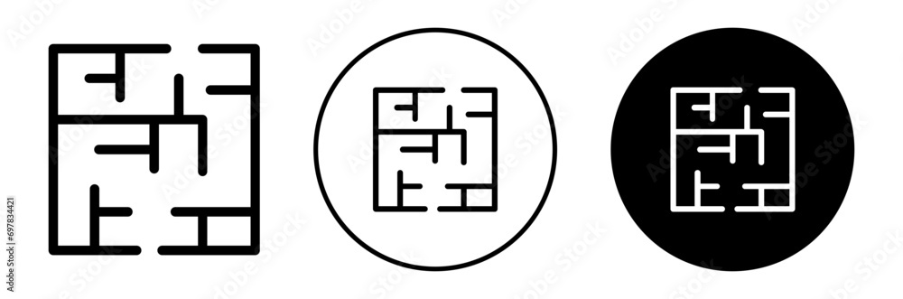 Maze icon. confusing and clueless wooden riddle maze puzzle mystery game activity. solving square labyrinth complex challenge symbol set. entry and exit geometric way of maze labyrinth vector sign Maze icon. confusing and clueless wooden riddle maze puzzle mystery game activity. solving square labyrinth complex challenge symbol set. entry and exit geometric way of maze labyrinth vector sign