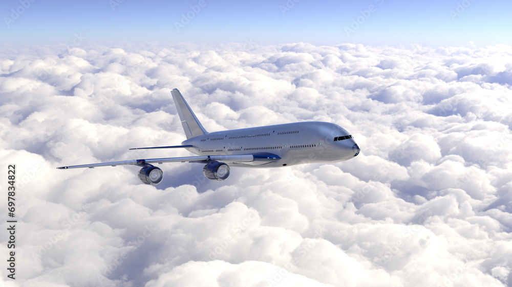 Obraz premium 飛行機 3DCG レンダリング