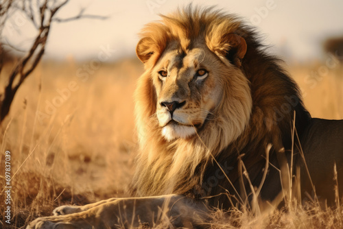 Lion africa wild wildlife safari nature african mammal cat male animals