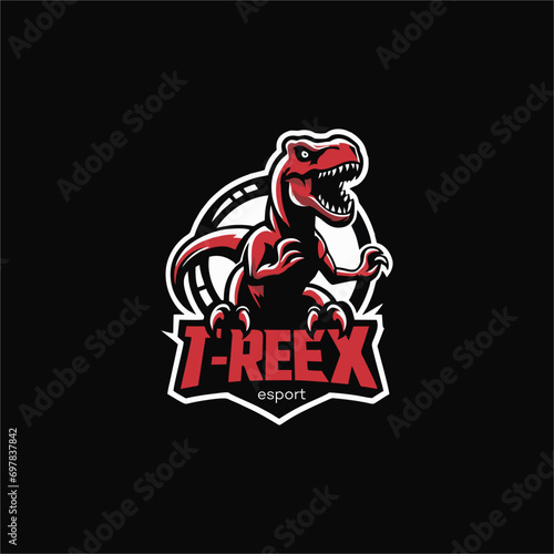 T-Rex mascot and symbol logo design
