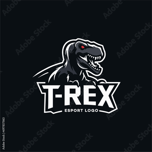 T-Rex mascot and symbol logo design