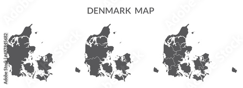 Denmark set in grey color