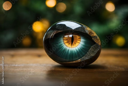 Magical Eye Stone with Eyeball Within a Beautiful Stone photo