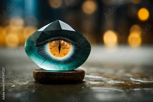 Magical Eye Stone with Eyeball Within a Beautiful Stone photo