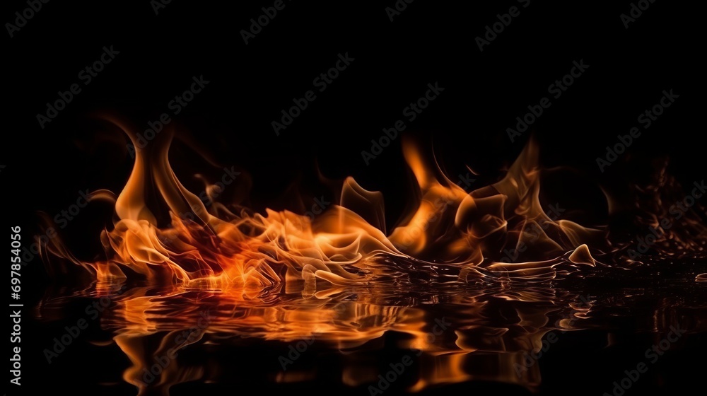 Fire flames on black background. For art work design, banner or backdrop. Flames against a black background. Fire concept. dangerous concept. Art concept. Wave concept. Flame concept. Background conce Fire flames on black background. For art work design, banner or backdrop. Flames against a black background. Fire concept. dangerous concept. Art concept. Wave concept. Flame concept. Background conce