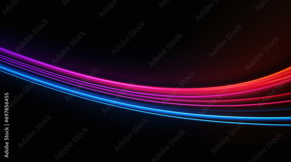 Isolated colorful neon lines on a black background. Abstract colorful neon background Isolated colorful neon lines on a black background. Abstract colorful neon background
