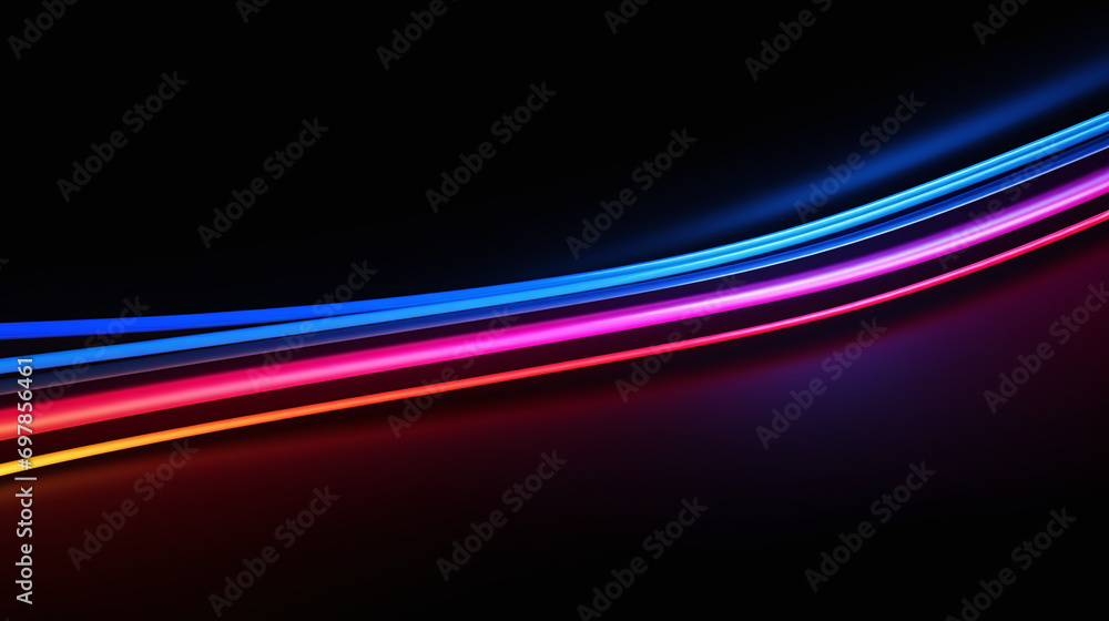 Isolated colorful neon lines on a black background. Abstract colorful neon background Isolated colorful neon lines on a black background. Abstract colorful neon background