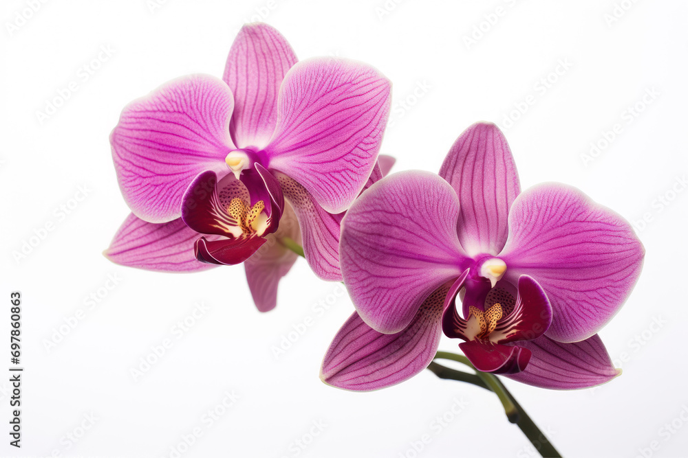Branch of orchid on white background Branch of orchid on white background