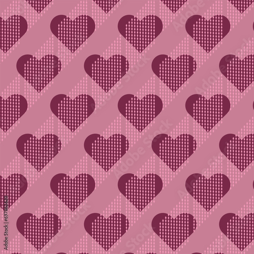 Seamless pattern with hearts. Vector illustration, EPS 10.