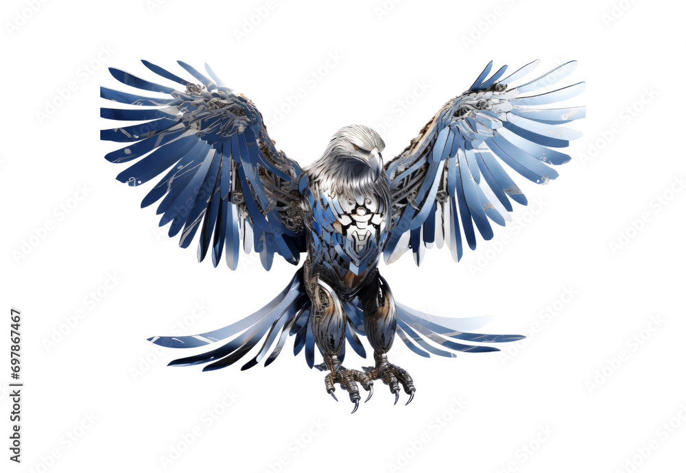 Naklejka premium Eagle_Steel_Sharp_full_body._No_shadows_highest
