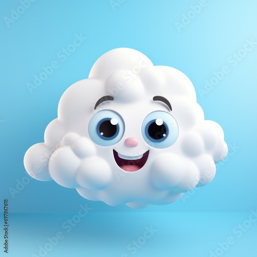 Cute Cartoon Cloud Chararcter