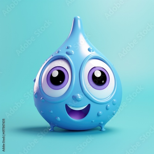 Cute Cartoon Water Drop Rai...
