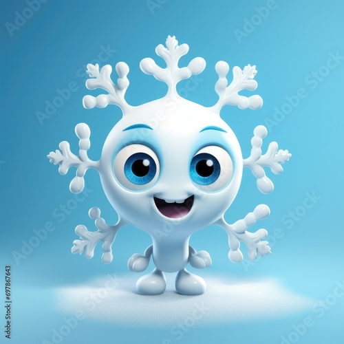 Cute Cartoon Snowflake Weat...