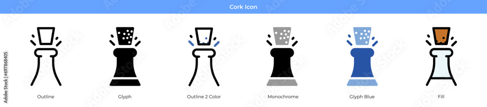 Cork Icon Set Vector Cork Icon Set Vector