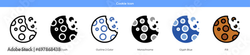 Cookie Icon Set Vector