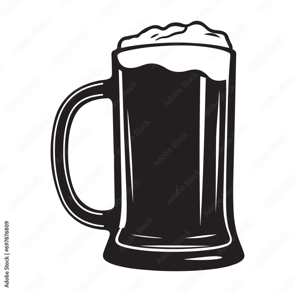 Beer mugs, cheers vector icon isolated on white background. Beer mugs, cheers vector icon isolated on white background.