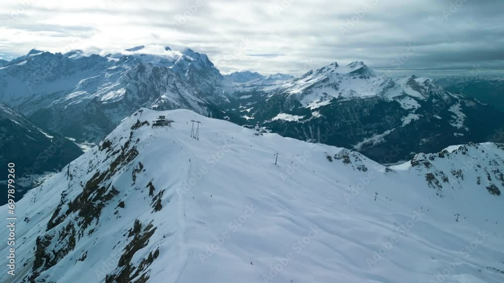 Winter skiing in Hasliberg Meiringen, Switzerland Winter skiing in Hasliberg Meiringen, Switzerland
