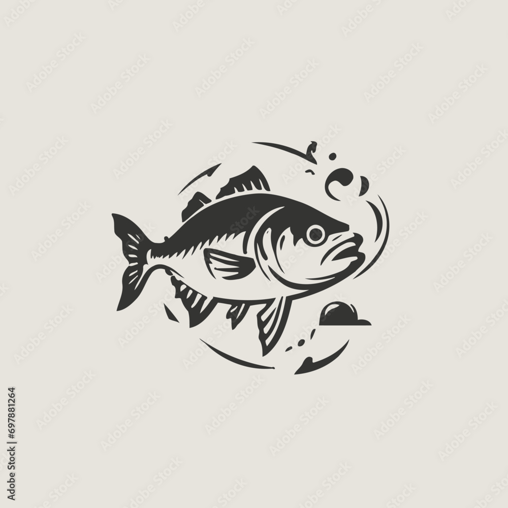 Fototapeta premium Fish Logo EPS Format Design Very Cool