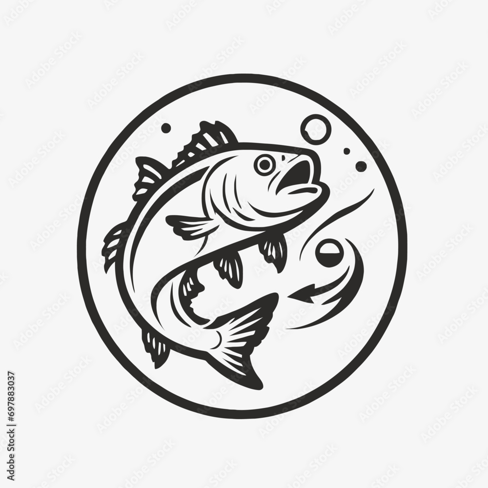 Fishing Logo EPS Format Design Very Cool Fishing Logo EPS Format Design Very Cool