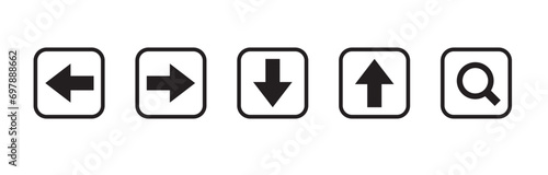Arrow series icons on transparent background. vector illustration icons. eps, png, jpg 