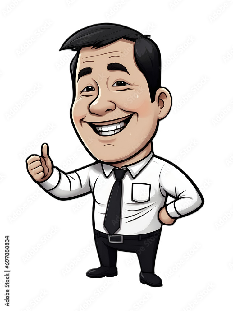 Fotografie Thumbs up businessman, Background transparent image