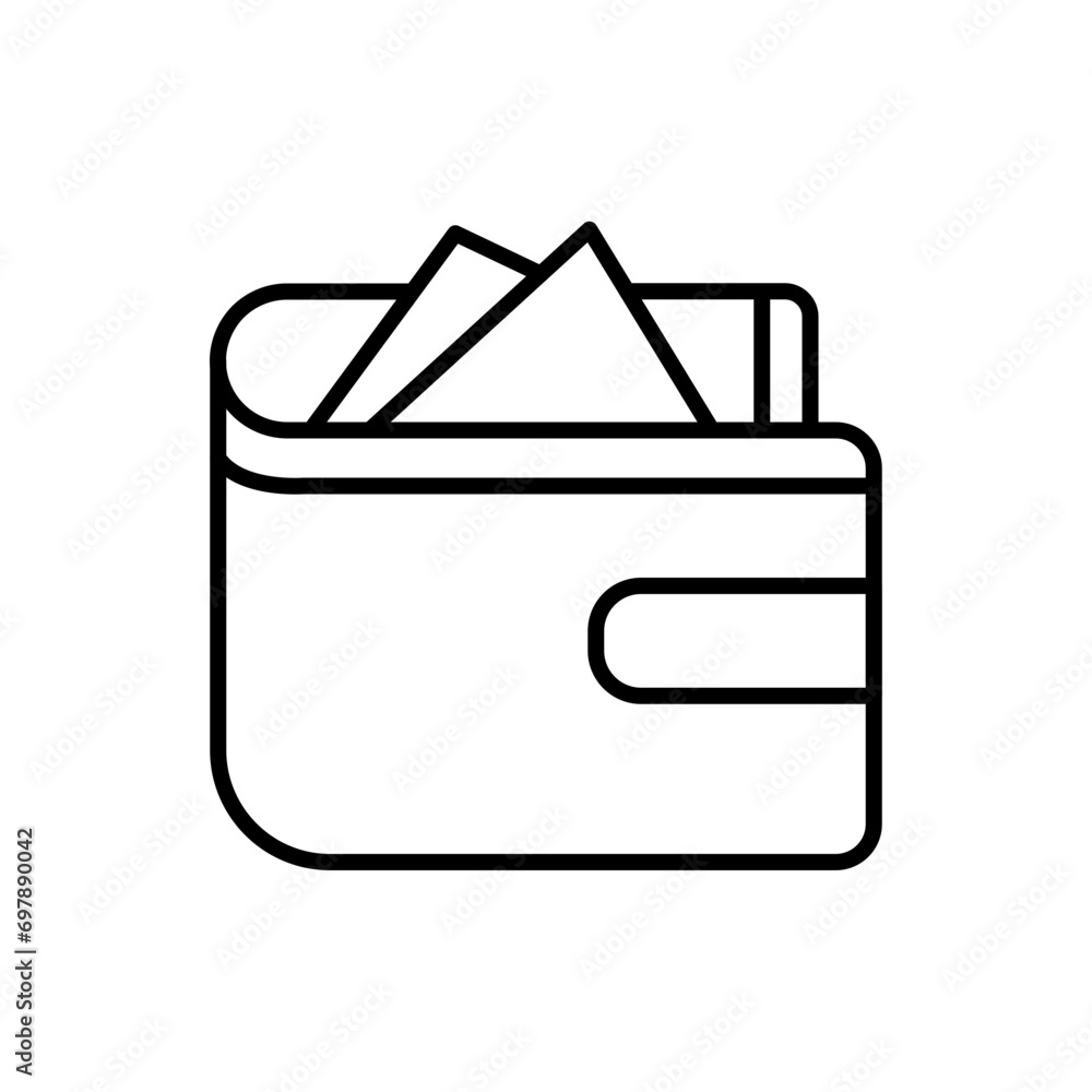 Money wallet outline icons, finance minimalist vector illustration ,simple transparent graphic element .Isolated on white background Money wallet outline icons, finance minimalist vector illustration ,simple transparent graphic element .Isolated on white background