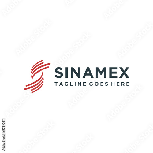 Modern Initial Letter S with Swirling Lines For Business Brand Inspiration Logo Design