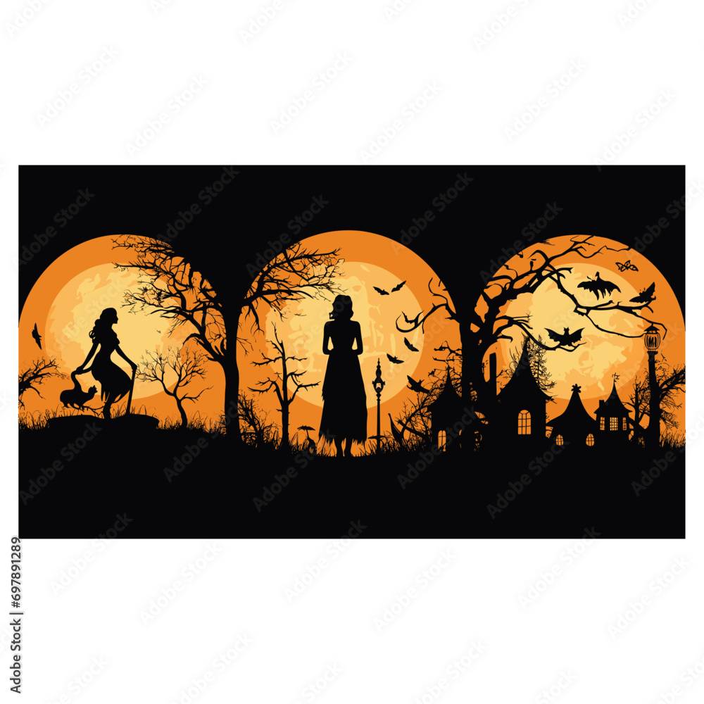 Halloween silhouette collection