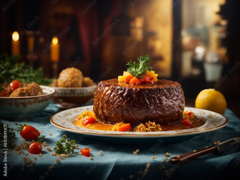 Delicious Sauerbraten, the German most tender and juicy roast beef and a wonderful sweet sour gravy Delicious Sauerbraten, the German most tender and juicy roast beef and a wonderful sweet sour gravy