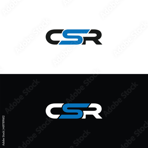 CSR logo. C S R design. White CSR letter. CSR, C S R letter logo design. Initial letter CSR linked circle uppercase monogram logo. C S R letter logo vector design.	
