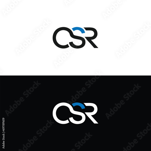 CSR logo. C S R design. White CSR letter. CSR, C S R letter logo design. Initial letter CSR linked circle uppercase monogram logo. C S R letter logo vector design.	
