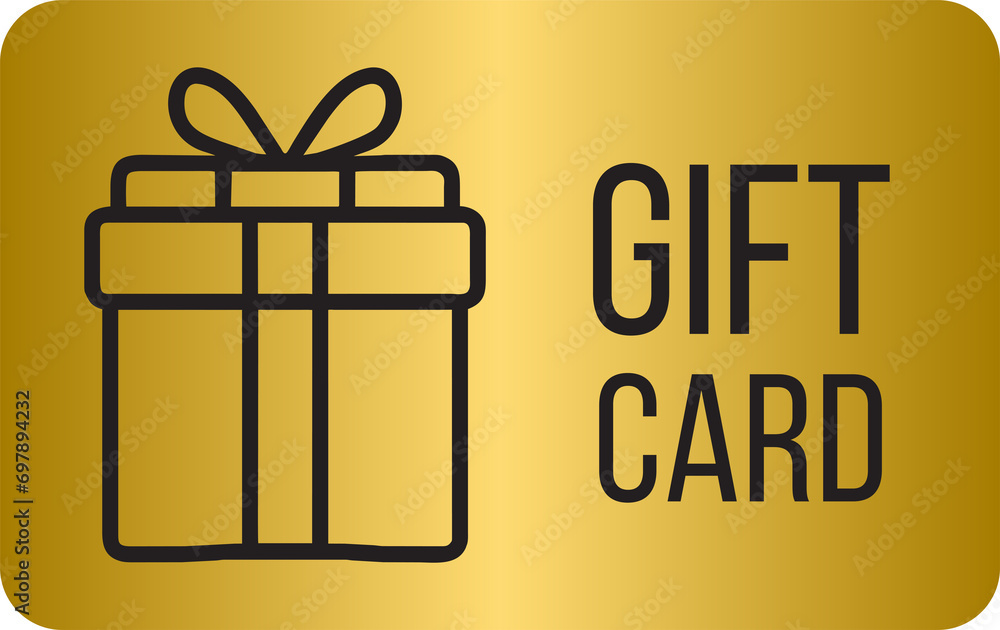 Gold gift card or golden gift card
