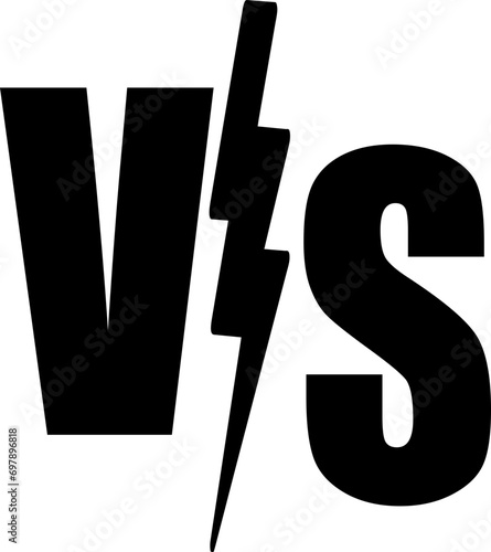 Versus vs icon, versus letter
