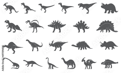 Dino icon and glyph collection photo