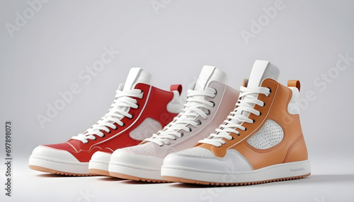 shoes for children on the white background. Ai © AI Stocks