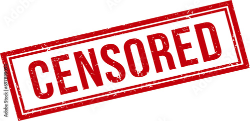 Foto Red censored rubber stamp