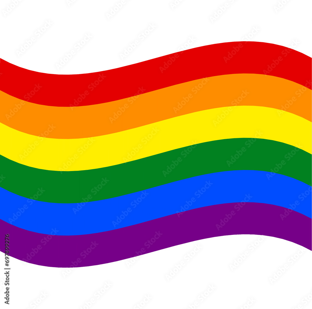 Pride LGBT symbol. Pride month, love sign and rainbow flag. LGBTQ plus community festival icon